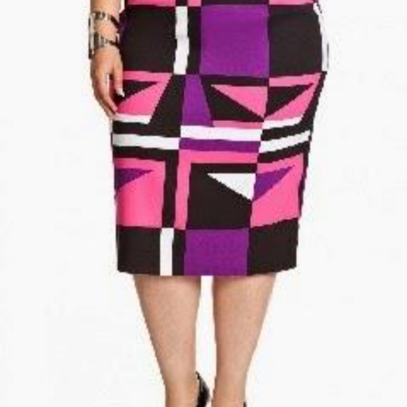 Ashley Stewart Dresses & Skirts - Ashley Stewart Geometric Design Pencil Skirt 16W